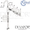 Ideal Standard Silver Basin Mixer Vessle Single Lever Tap Spare Parts